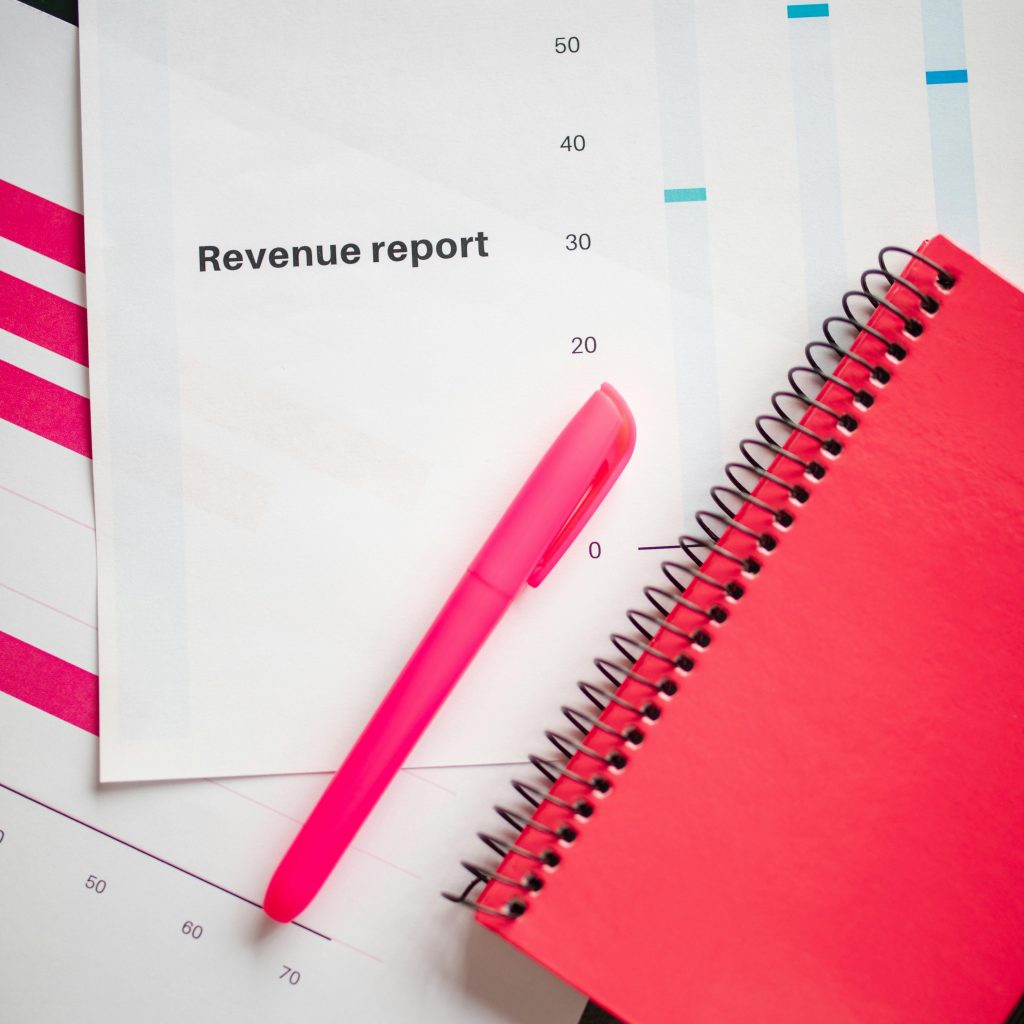 a gym revenue report printed on paper