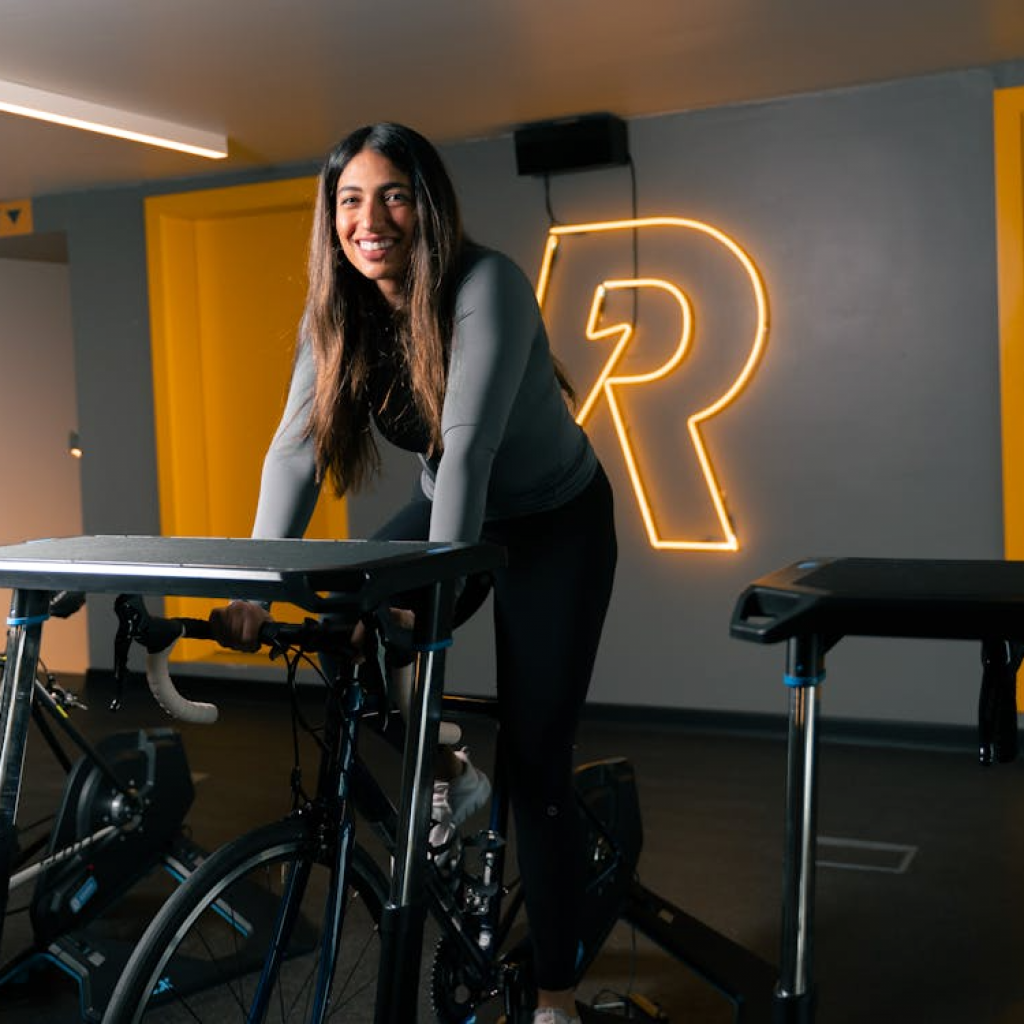 woman riding on a bike